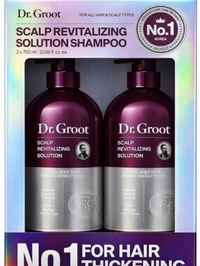 Dr. Groot Scalp Revitalizing Solution Hair Thickening Shampoo Set 2 x 23.6